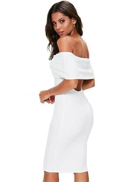 Vestido Feminino Ombro a Ombro com Babado – Tecido com Elasticidade, Sem Transparência | REF: VRP278