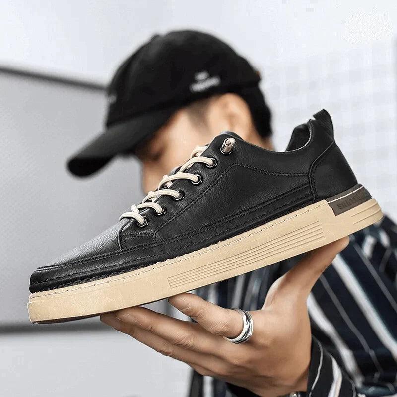 Tênis Celeb Masculino – Casual, Estiloso e Confortável com Acabamento em Couro PU